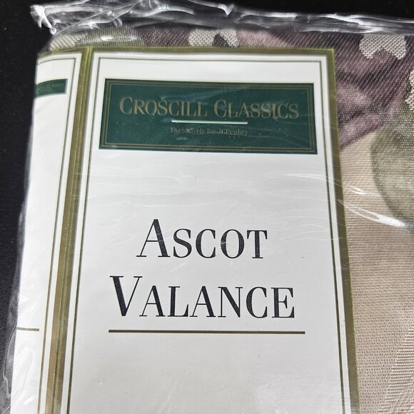 Croscill Ascot Valance Window Treatment 40x25 Classics Cassis Plum Amethyst Curt - Picture 4 of 8